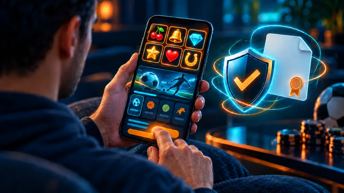 Jogador analisando a plataforma ColdBet no celular, com licença e histórico de saques